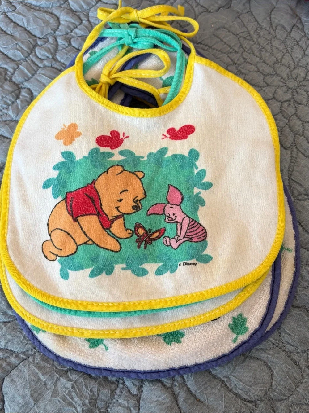 Vintage MULTIPLE Winnie the Pooh Bibs (6)